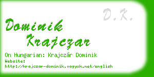 dominik krajczar business card