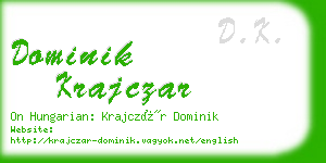 dominik krajczar business card